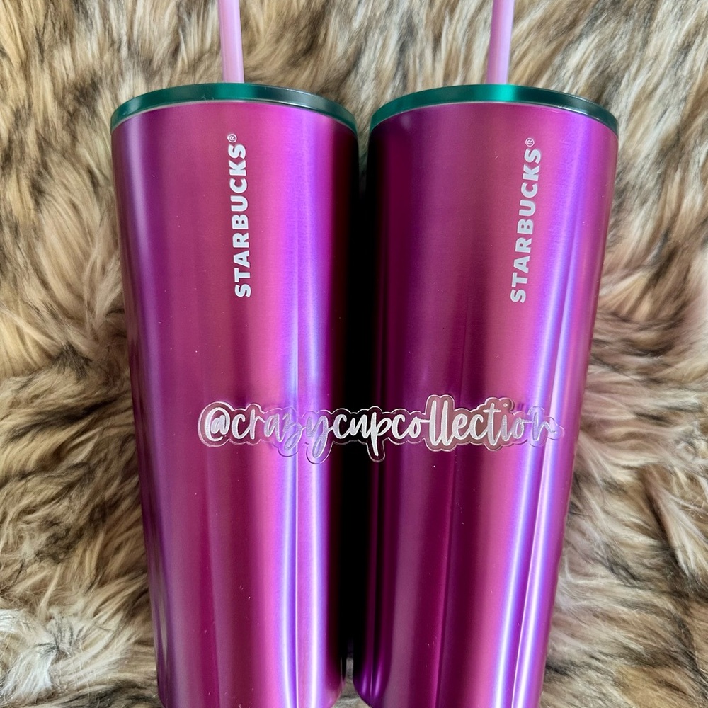 Starbucks Metallic Purple Tumblers 24oz Stainless Steel $25 each Brand new